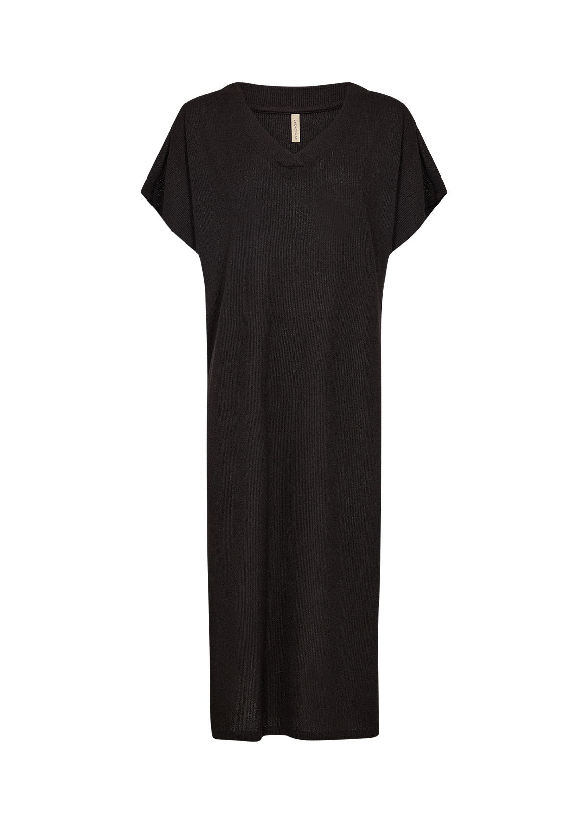 Ladies Knitted Dress V-neck