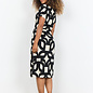 Black White Pattern Knitted Dress
