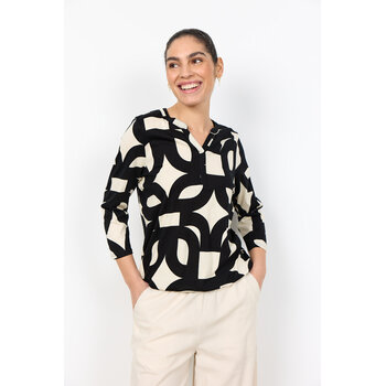 Black White Pattern Knitted Shirt