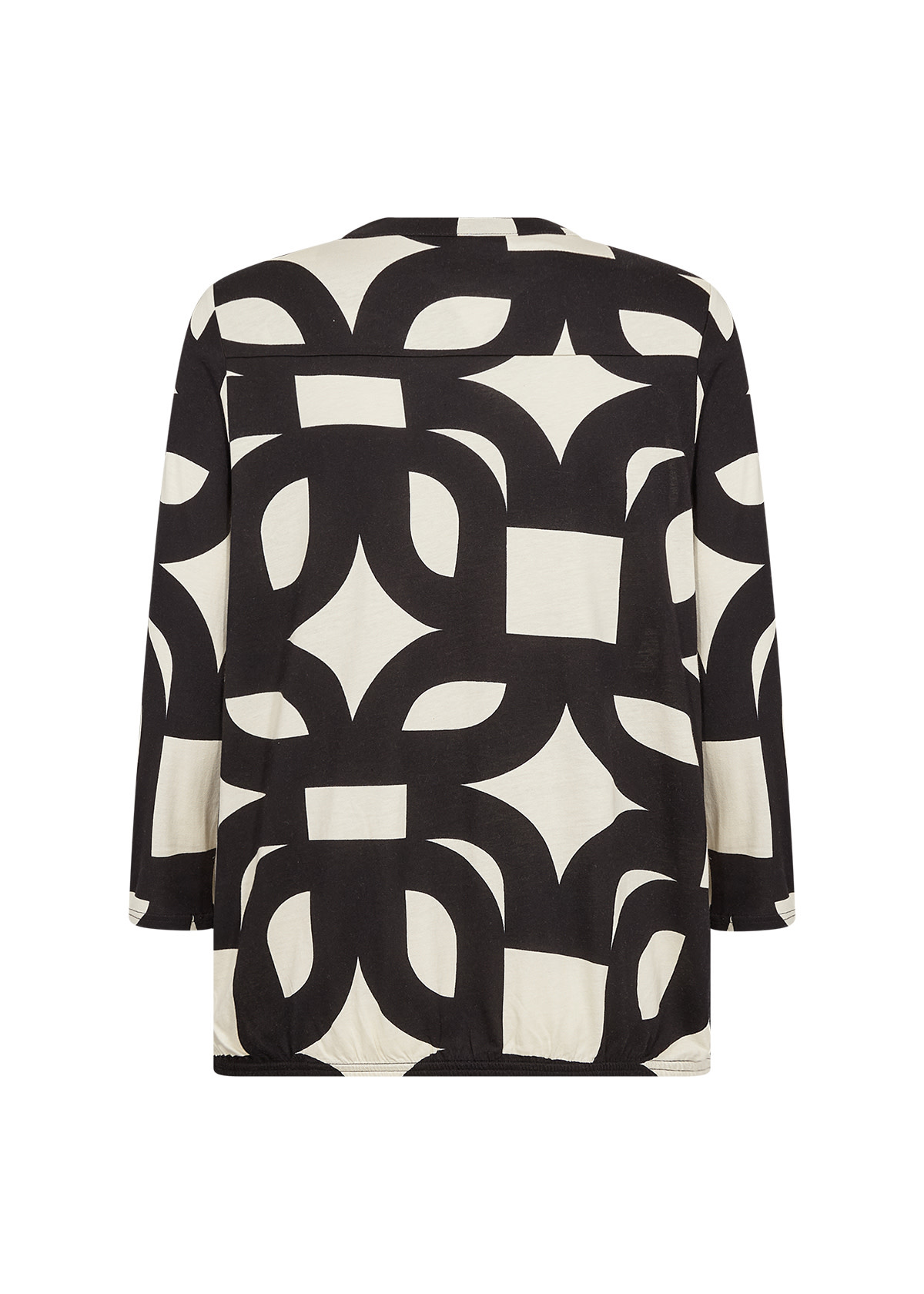 Black White Pattern Knitted Shirt