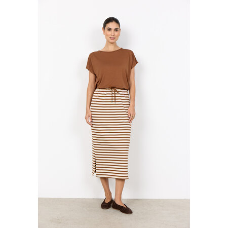 Knitted Skirt Striped Toffee Combi