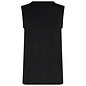 Knitted Tshirt Neck Detail Sleeveless Black