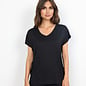 Black Knitted Tshirt V-Neck