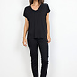 Black Knitted Tshirt V-Neck