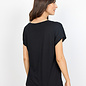 Black Knitted Tshirt V-Neck