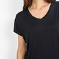 Black Knitted Tshirt V-Neck