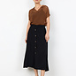Woven Skirt Black Buttons
