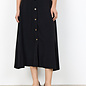 Woven Skirt Black Buttons