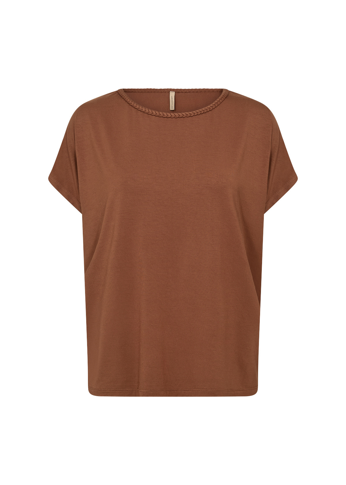 Toffee Knitted Shirt Neck Detail