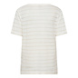 Knitted Tshirt Offwhite Gold Striped