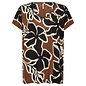 Knitted Tshirt Toffee Combi Leaves
