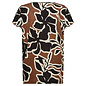 Knitted Tshirt Toffee Combi Leaves