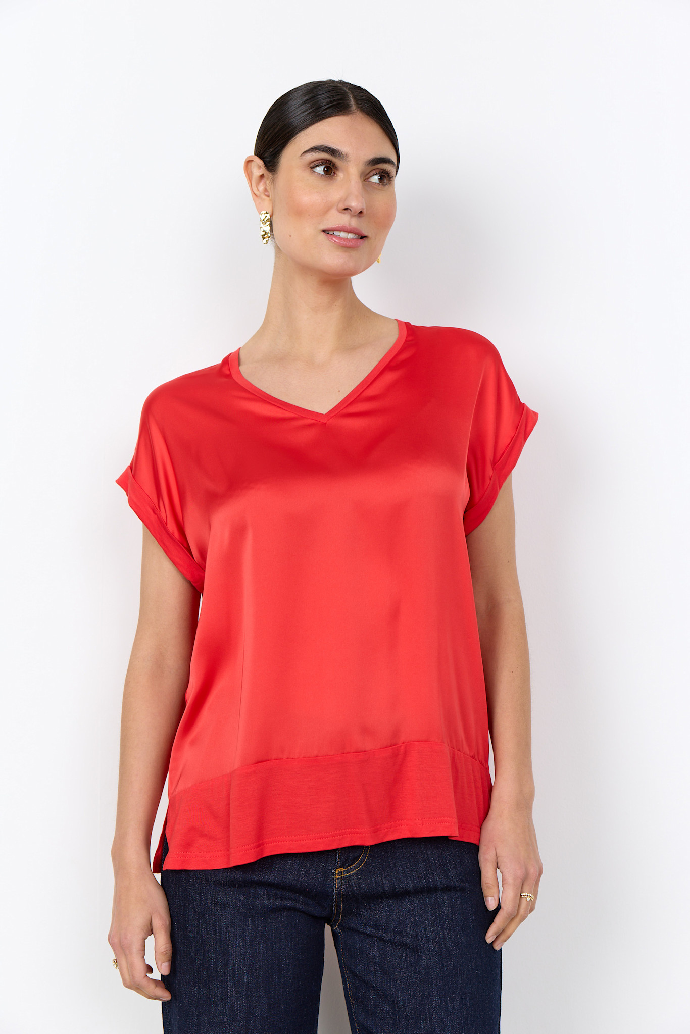 Satin Knitted Shirt Bittersweet