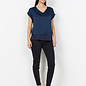 Knitted Satin Shirt Navy