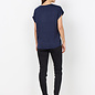 Knitted Satin Shirt Navy