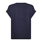 Knitted Satin Shirt Navy