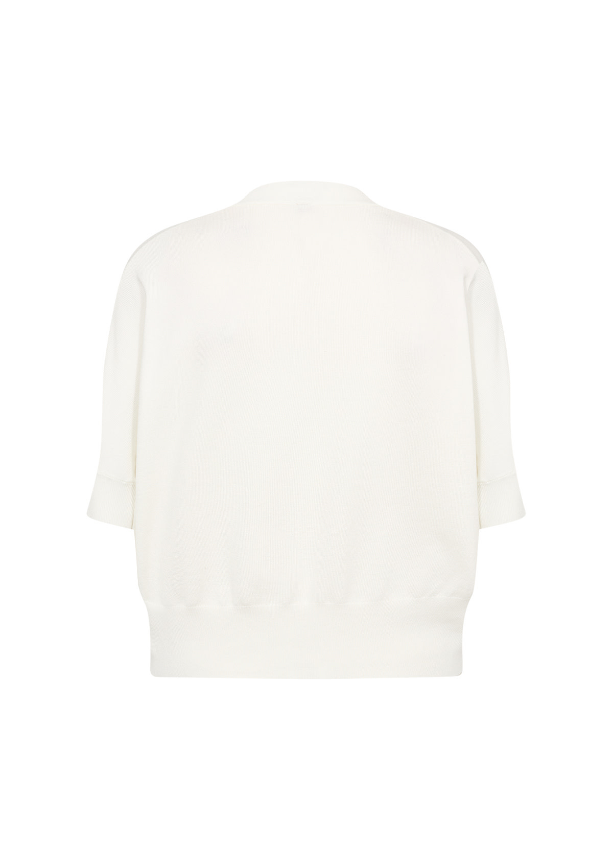 Offwhite Knitted Sweater Short Sleeve