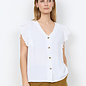 Woven Blouse White Ruffle Sleeve