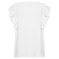 Woven Blouse White Ruffle Sleeve