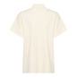 Cream Knitted Tshirt Zipper Collar