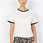 Offwhite Knitted Sweater Black Detail