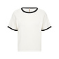 Offwhite Knitted Sweater Black Detail