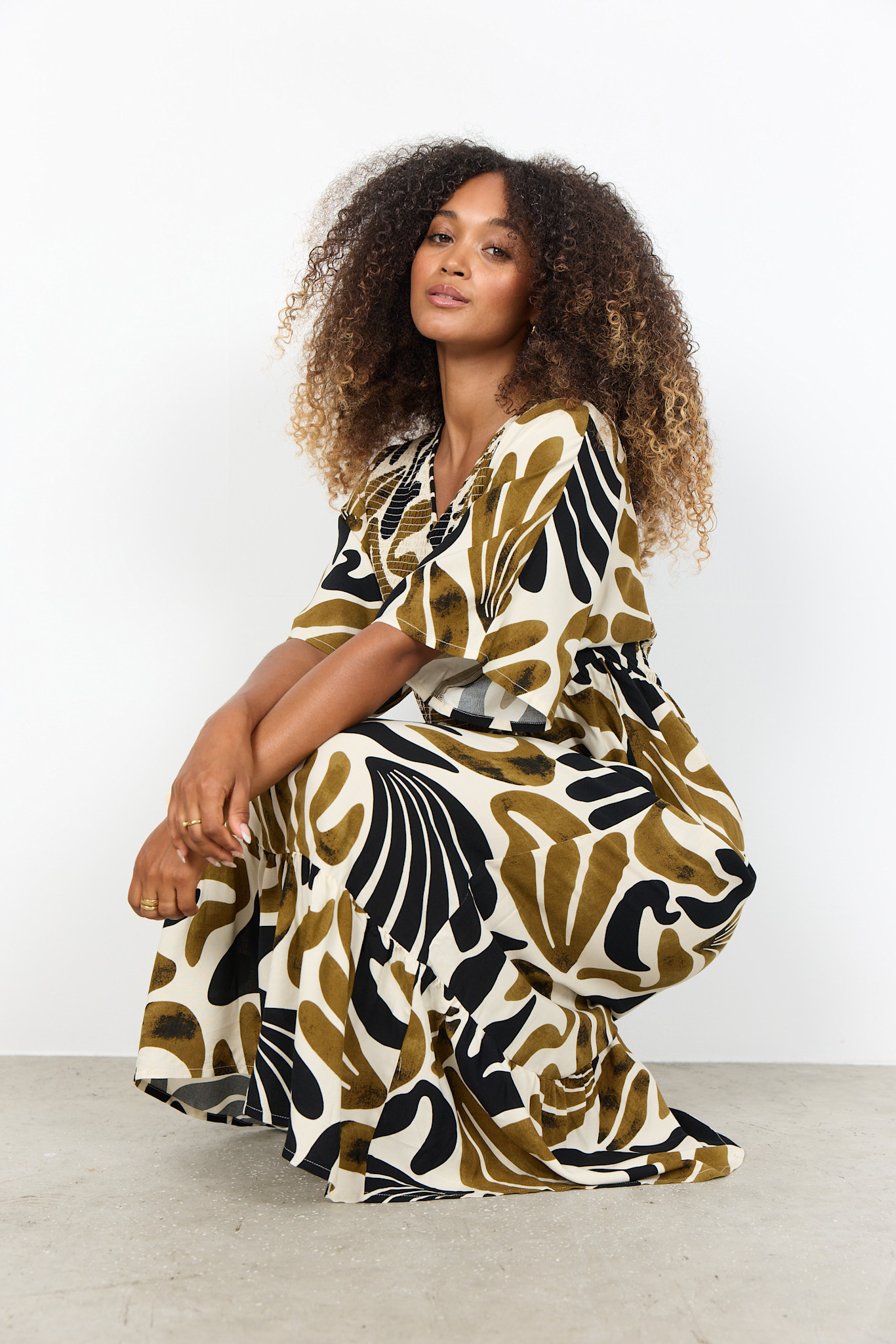 Woven Dress Butternut Combi