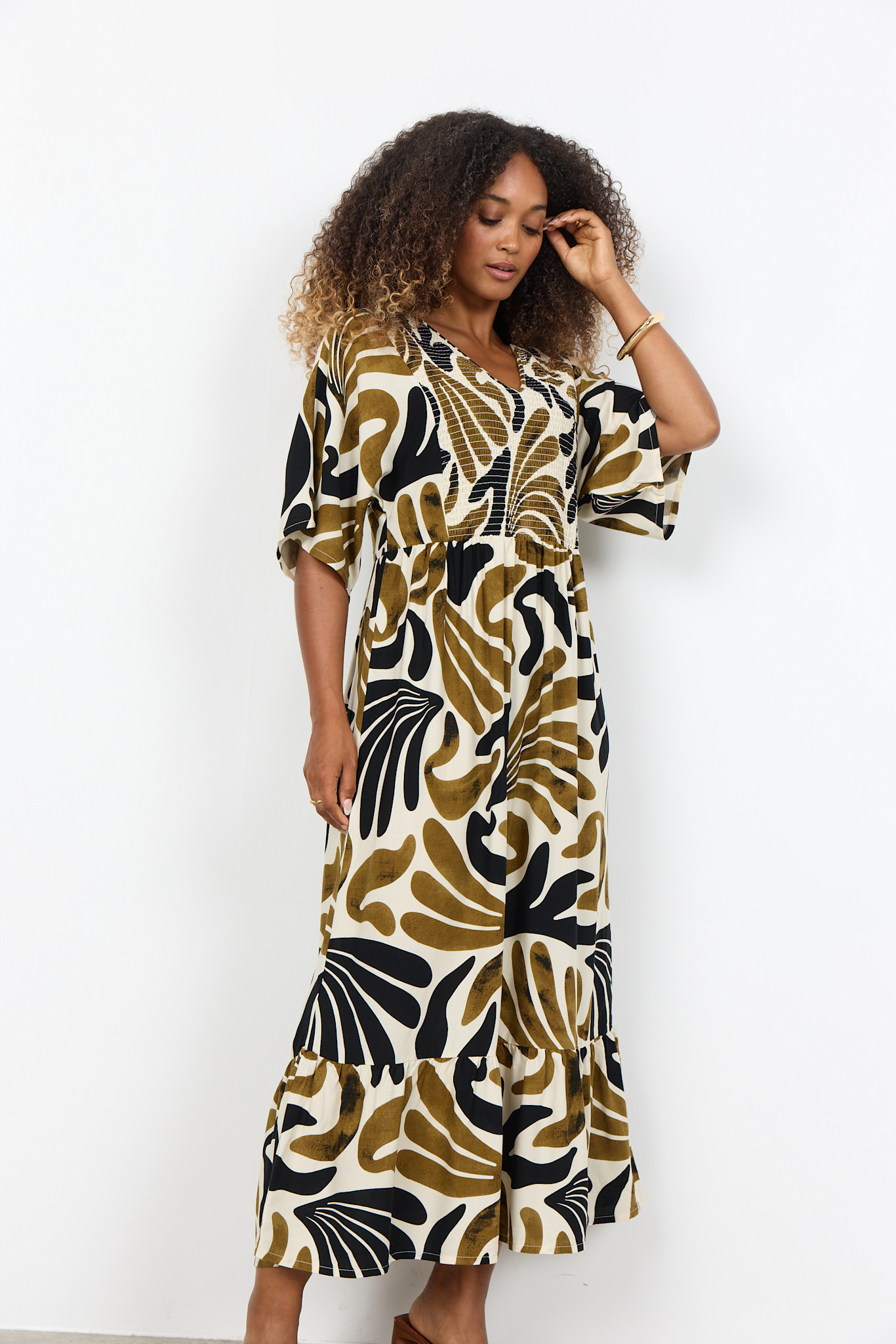 Woven Dress Butternut Combi