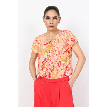 Salmon Combi Woven Blouse