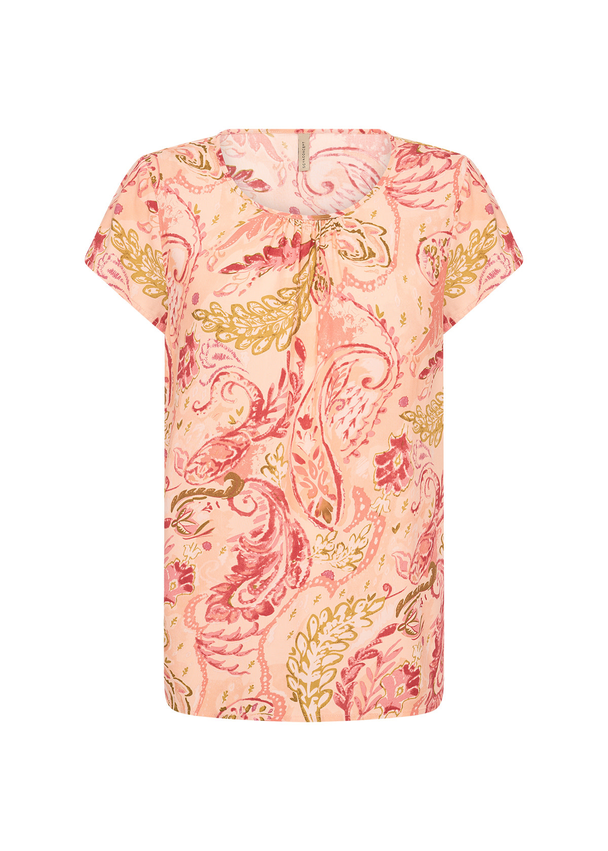 Salmon Combi Woven Blouse