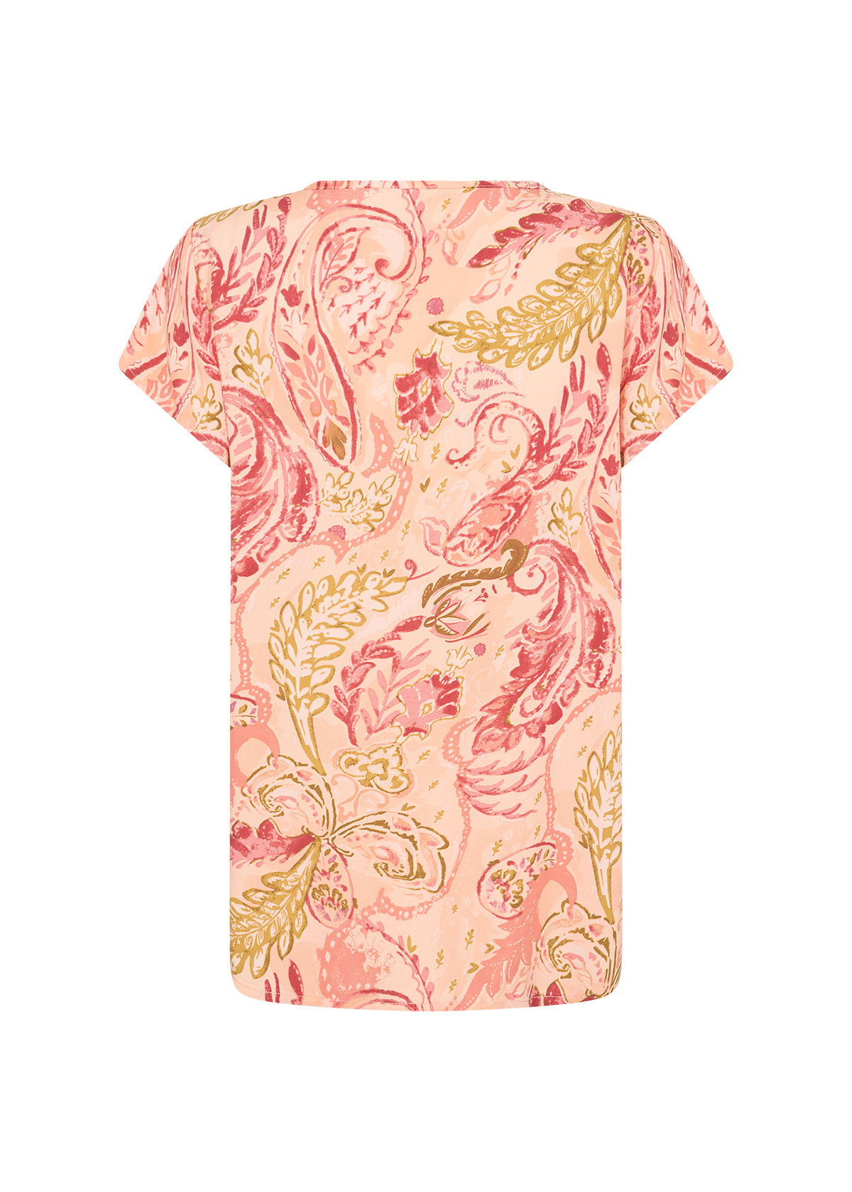 Salmon Combi Woven Blouse