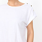 White Knitted Top Gold Buttons