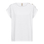 White Knitted Top Gold Buttons