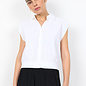 Puffy White Woven Blouse