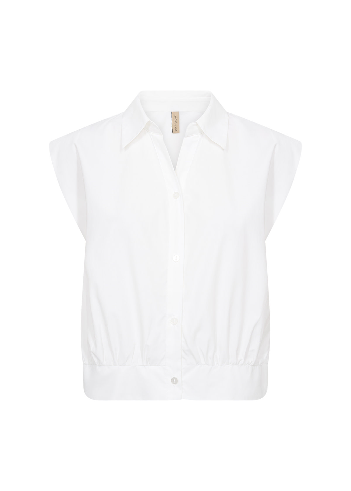 Puffy White Woven Blouse