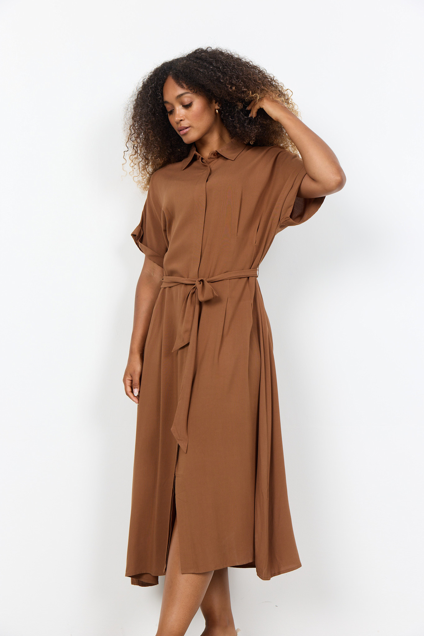Toffee Woven Dress Bow