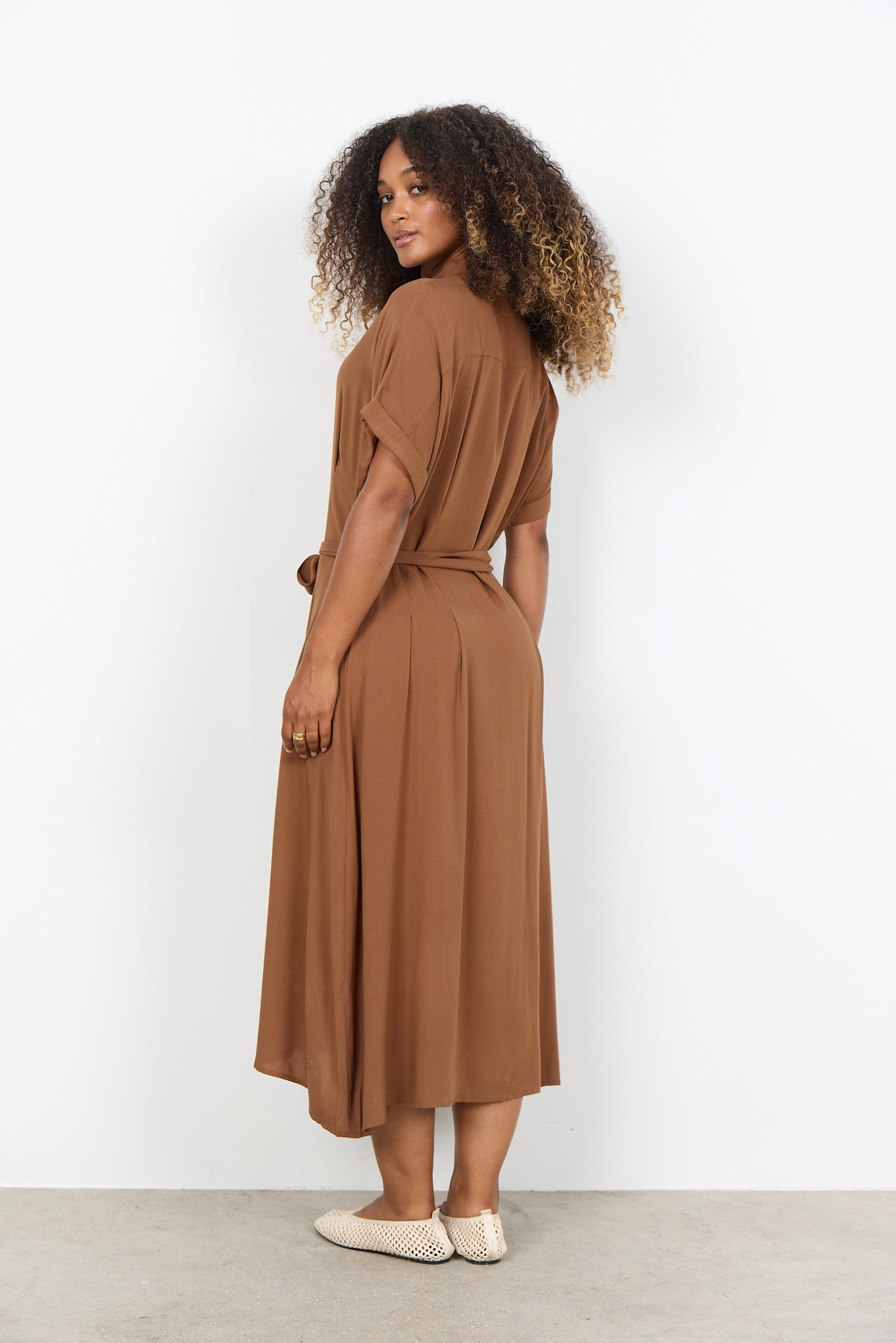 Toffee Woven Dress Bow