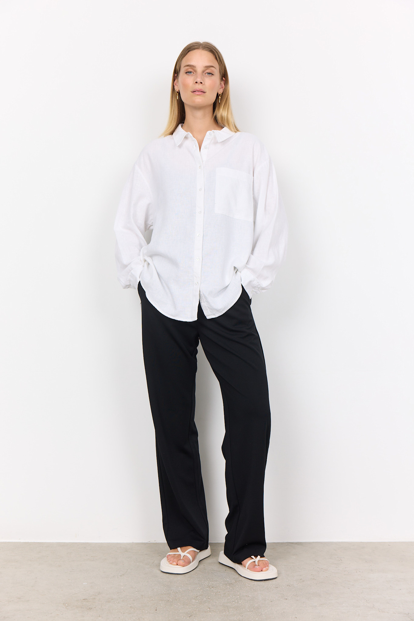 Basic White Woven Blouse