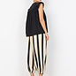 Black Woven Blouse Ruffled Sleeve