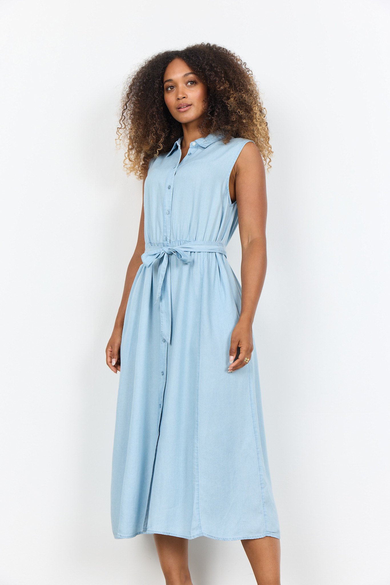 Light Blue Denim Woven Dress