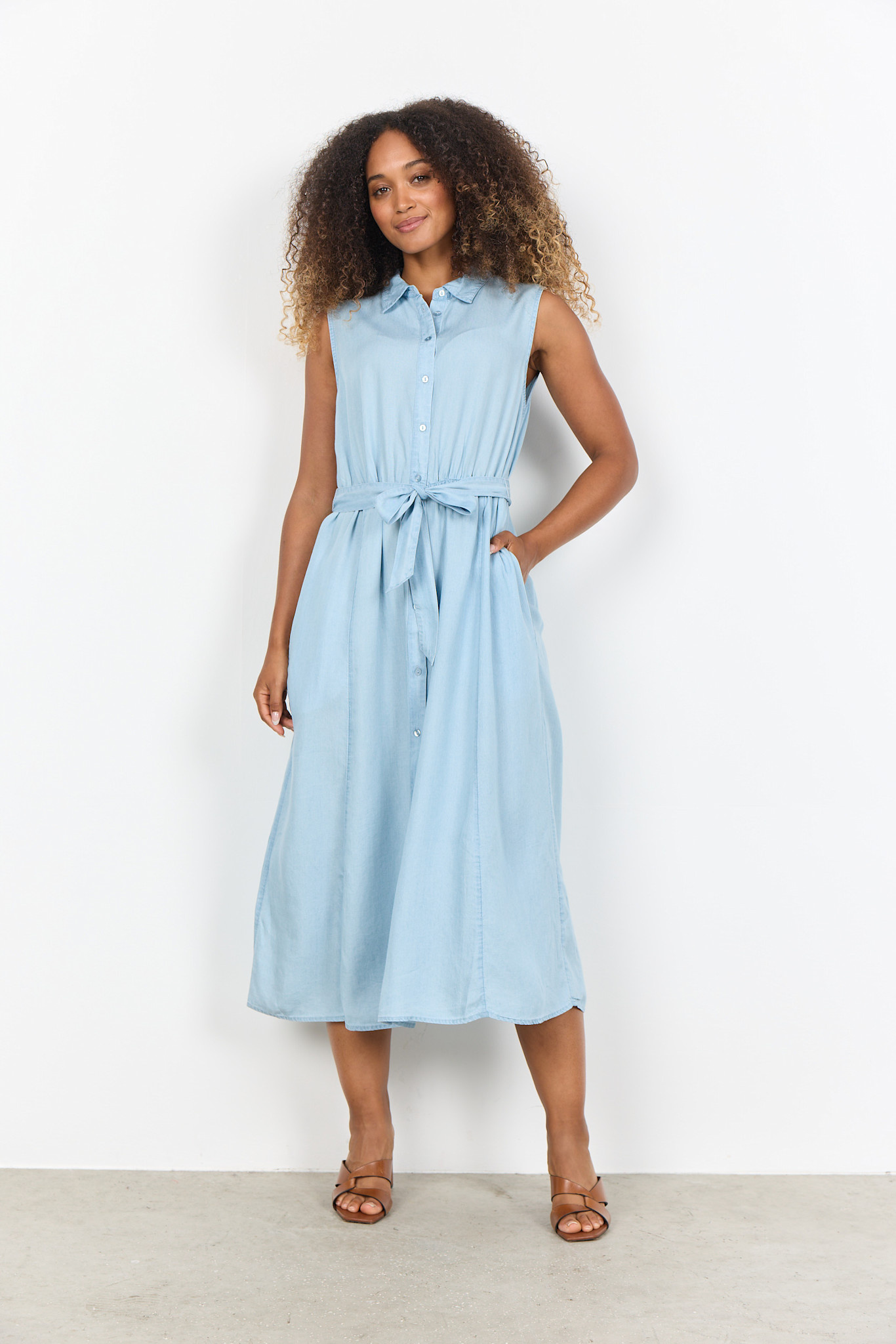 Light Blue Denim Woven Dress