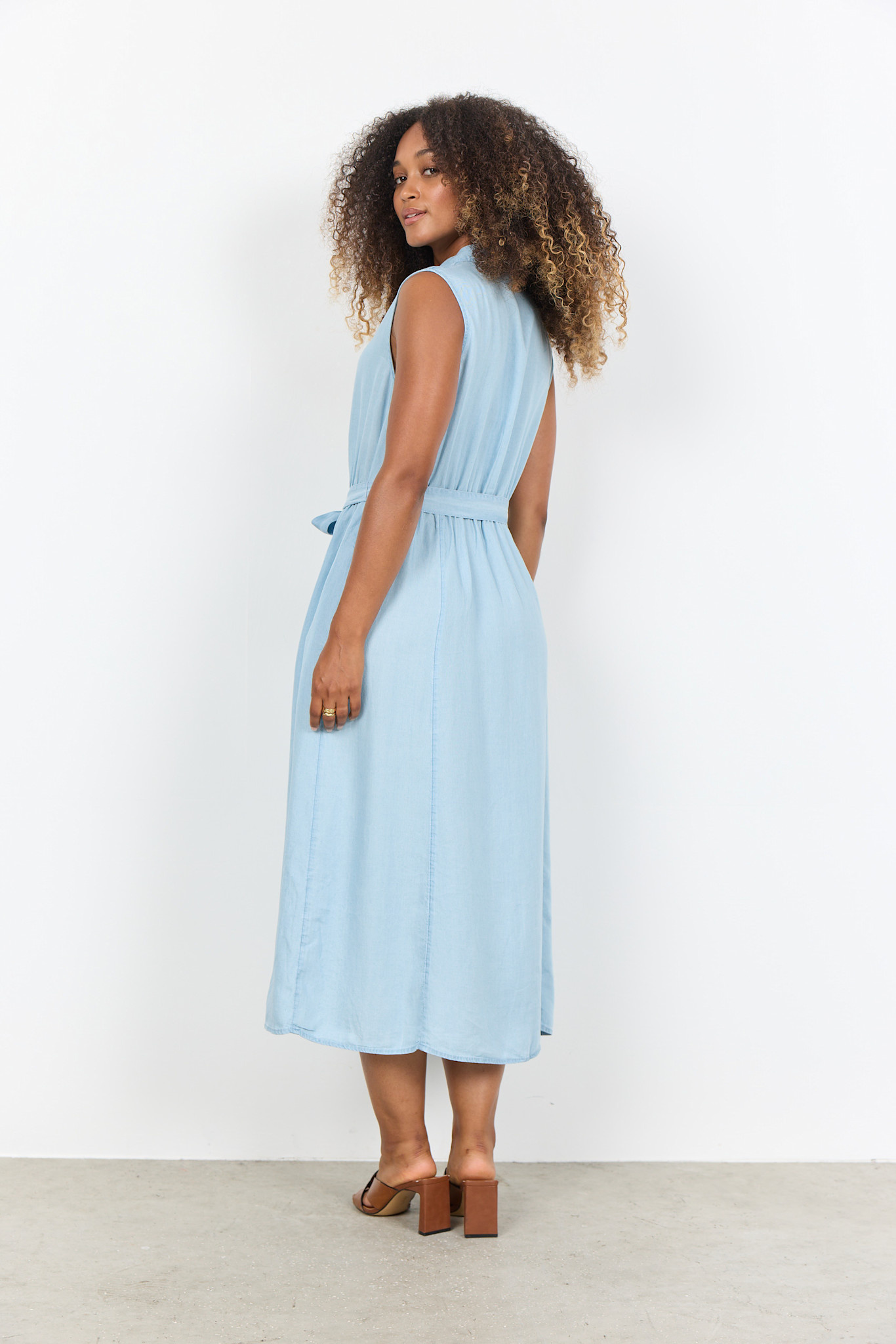 Light Blue Denim Woven Dress