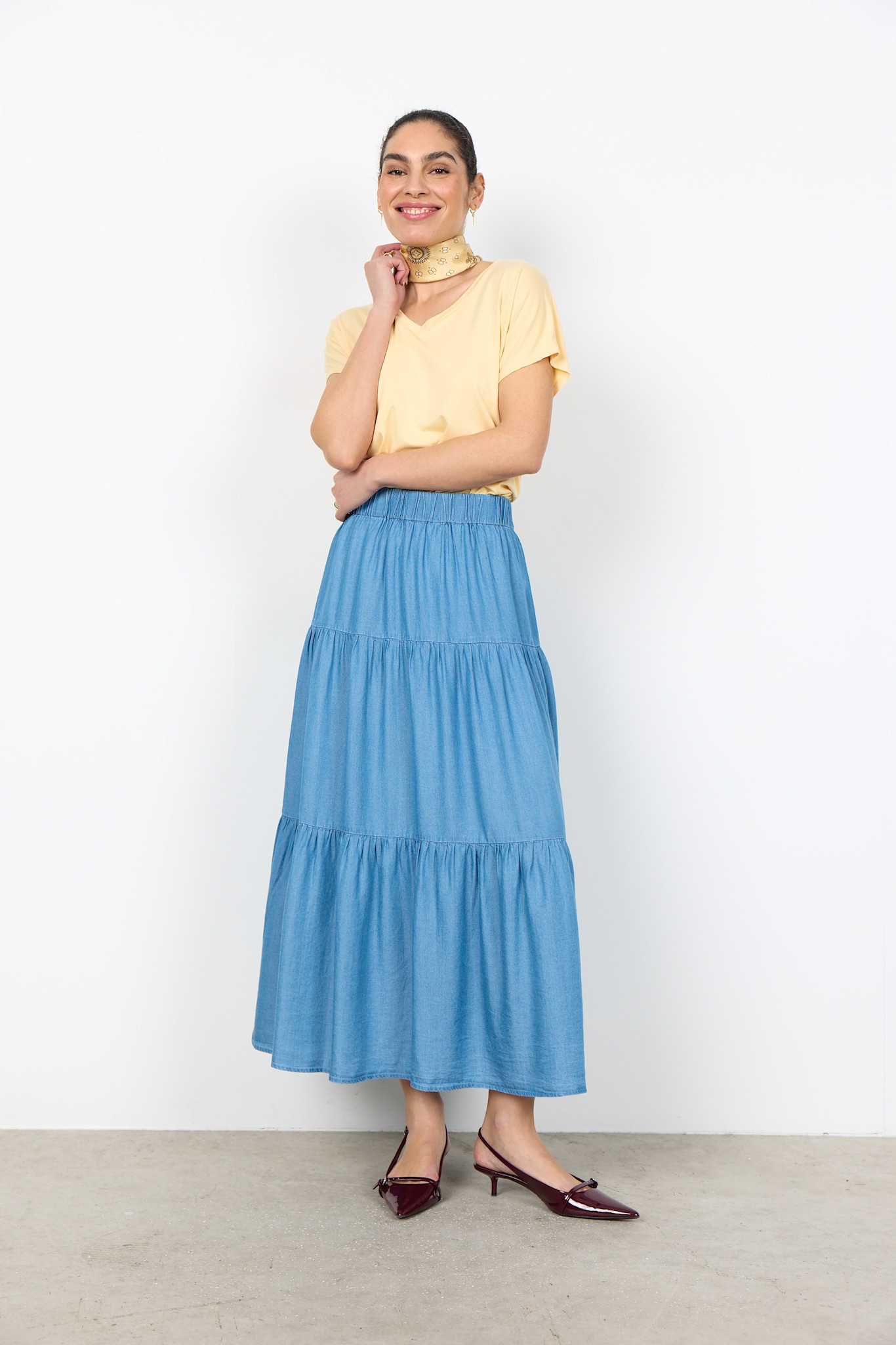 Medium Blue Woven Skirt