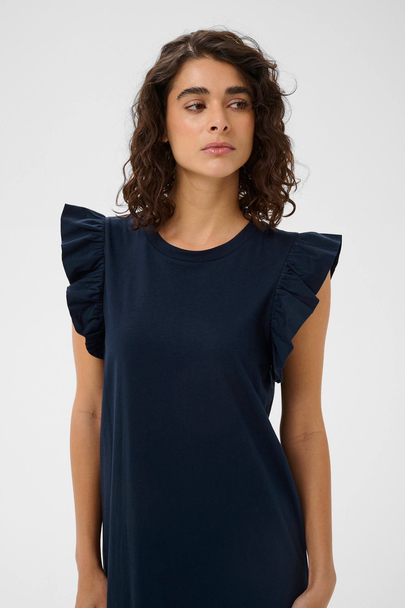 KAcelina Flounce Dress (Navy/Red)
