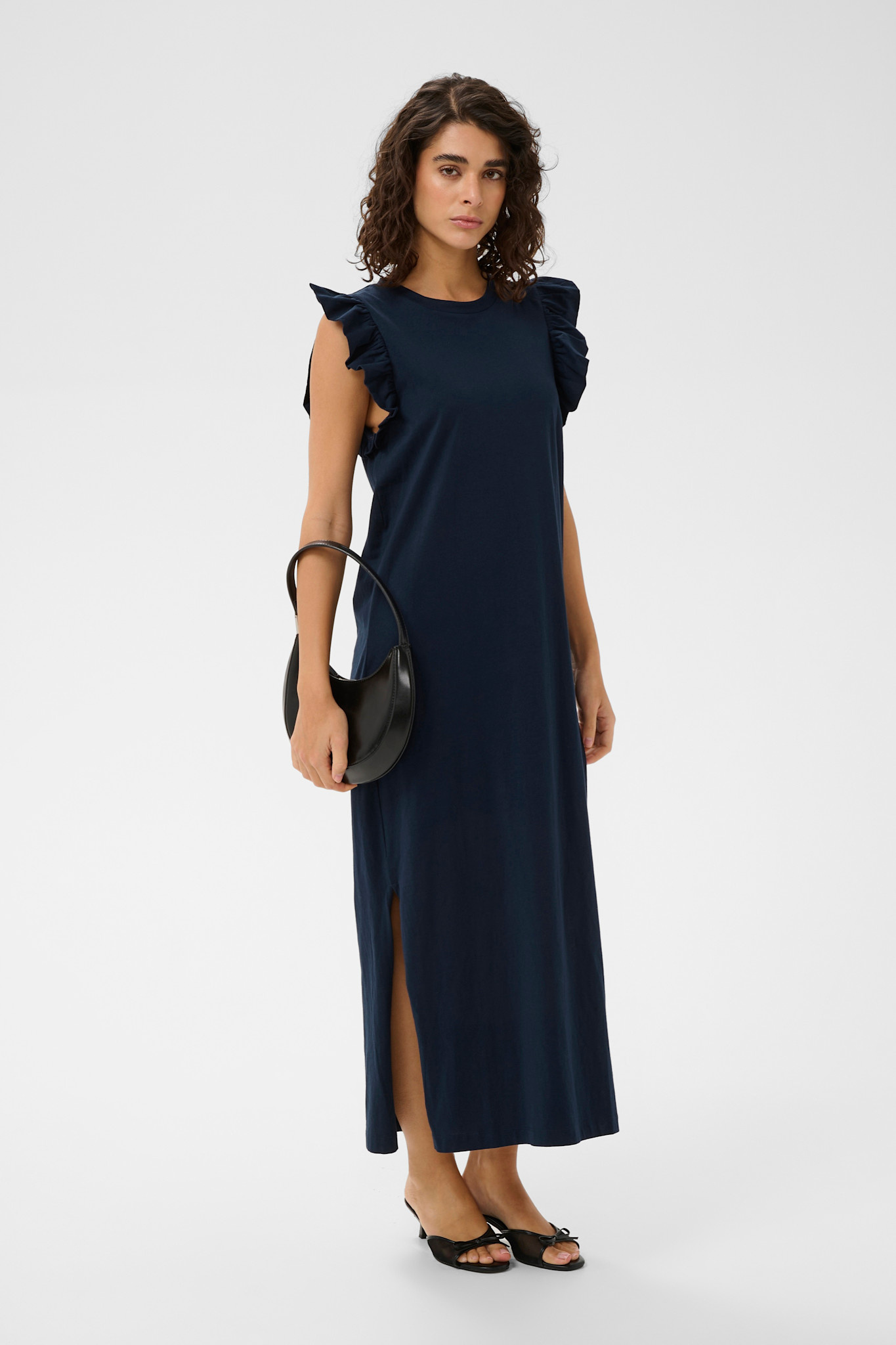 KAcelina Flounce Dress (Navy/Red)