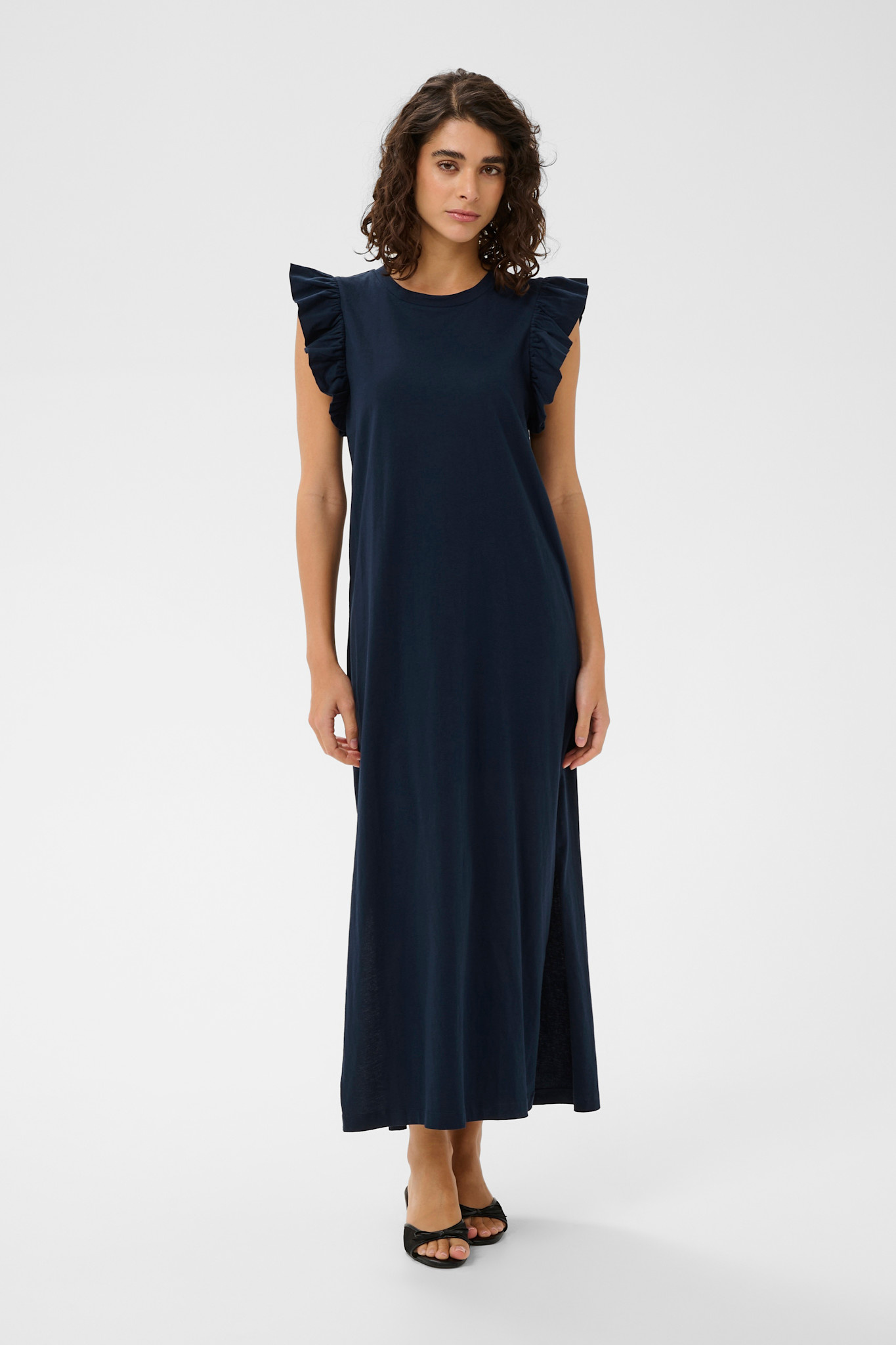 KAcelina Flounce Dress (Navy/Red)
