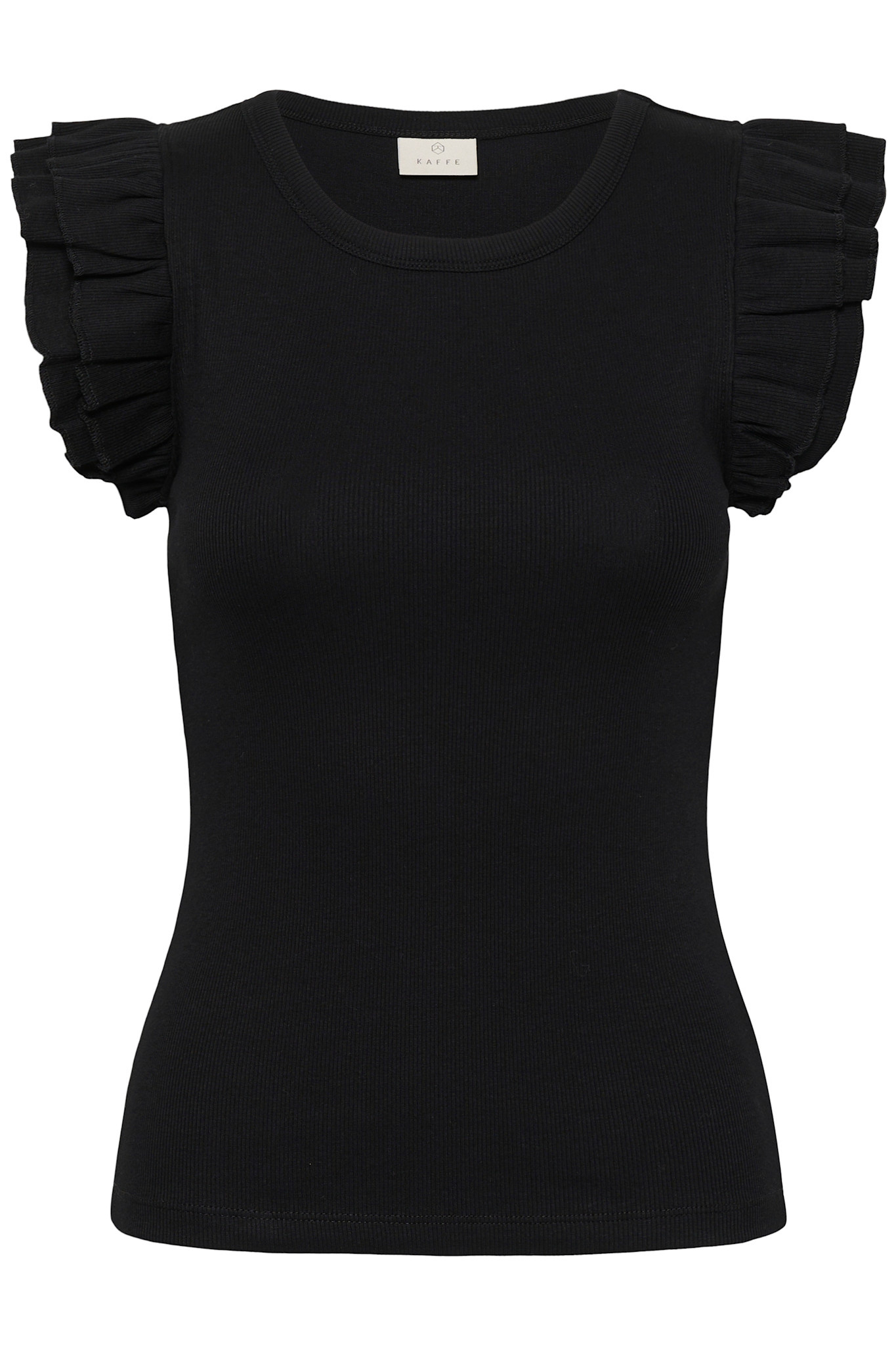 KAcarna Flounce Top Black