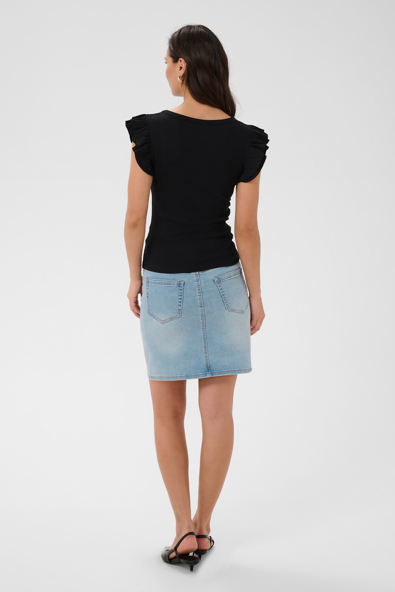 KAcarna Flounce Top Black