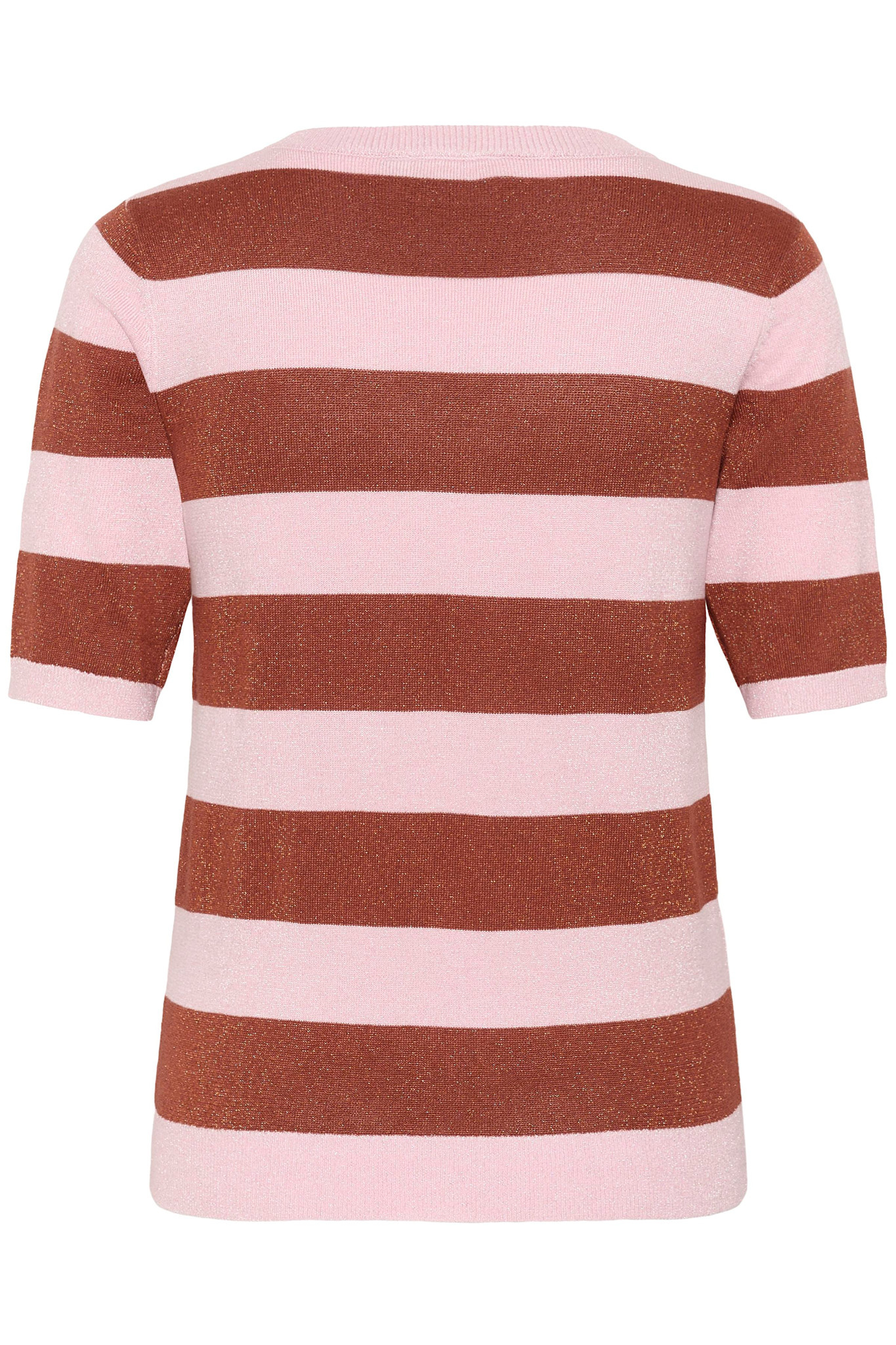 KAregina Stripe V-neck Pullover Henna Shiny