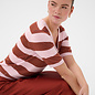 KAregina Stripe V-neck Pullover Henna Shiny